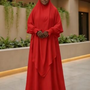 Abaya Rouge Vif / Cramoisi (Crimson Red Abaya)